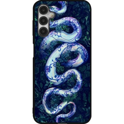 Coque Samsung Galaxy A14 5G - Silicone rigide noir Serpent Blue Anaconda