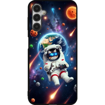 Coque Samsung Galaxy A14 5G - Silicone rigide noir VR SpaceCat Odyssey