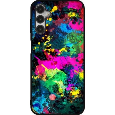 Coque Samsung Galaxy A14 5G - Silicone rigide noir Splash paint