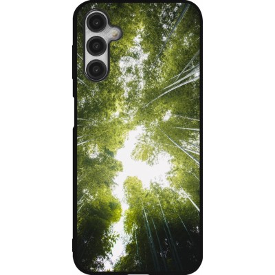 Coque Samsung Galaxy A14 5G - Silicone rigide noir Spring 23 forest blue sky