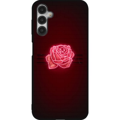 Coque Samsung Galaxy A14 5G - Silicone rigide noir Spring 23 neon rose