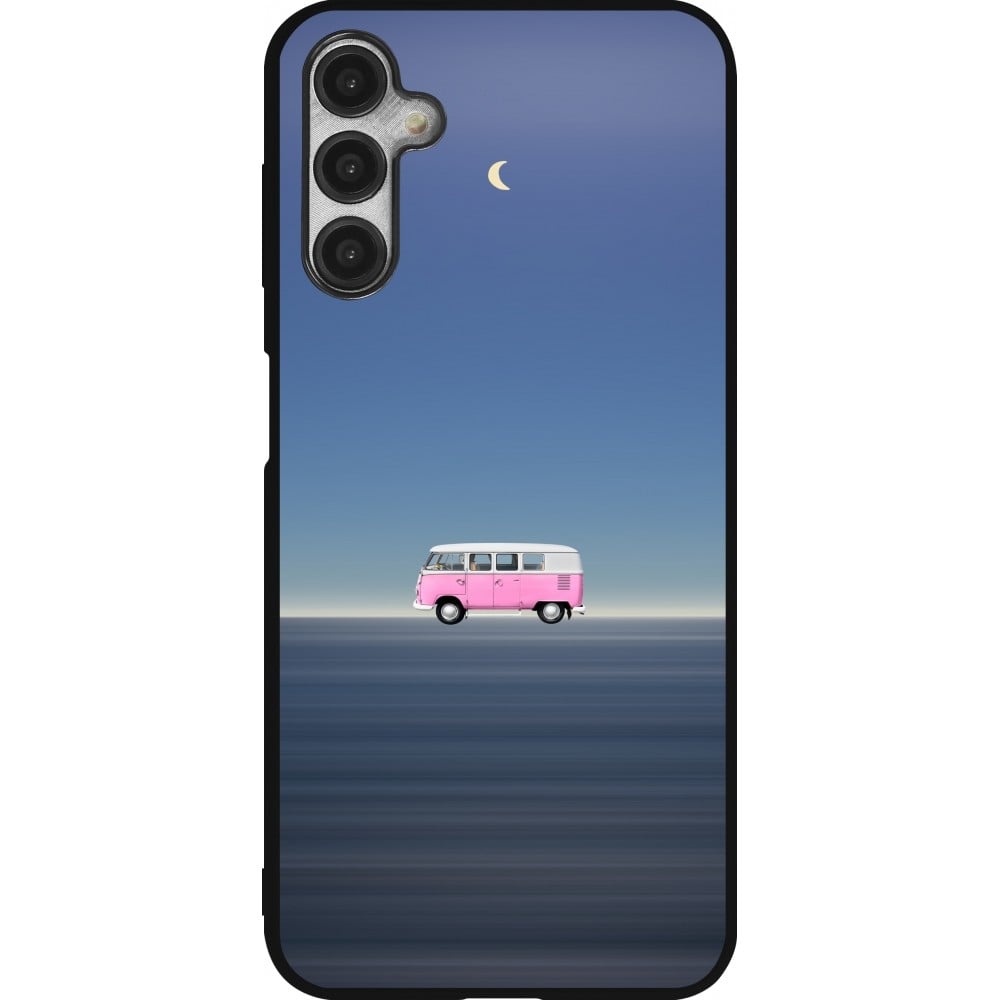 Coque Samsung Galaxy A14 5G - Silicone rigide noir Spring 23 pink bus