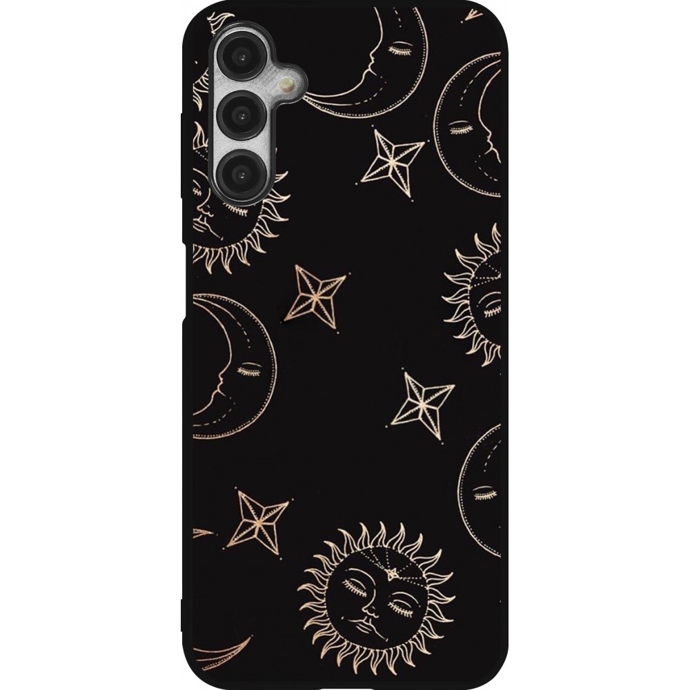 Coque Samsung Galaxy A14 5G - Silicone rigide noir Suns and Moons