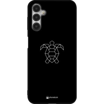 Coque Samsung Galaxy A14 5G - Silicone rigide noir Turtles lines on black