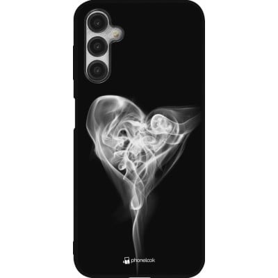 Coque Samsung Galaxy A14 5G - Silicone rigide noir Valentine 2022 Black Smoke