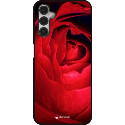 Coque Samsung Galaxy A14 5G - Silicone rigide noir Valentine 2022 Rose