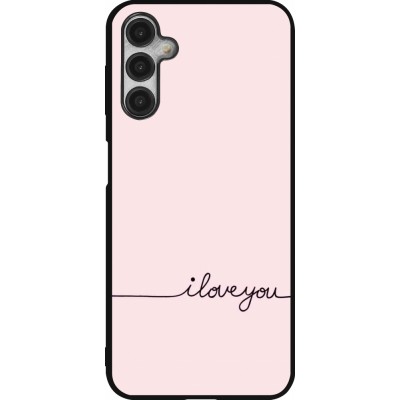 Coque Samsung Galaxy A14 5G - Silicone rigide noir Valentine 2023 i love you writing