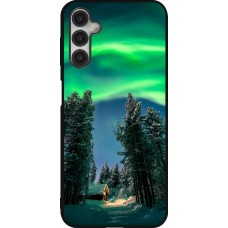 Coque Samsung Galaxy A14 5G - Silicone rigide noir Winter 22 Northern Lights