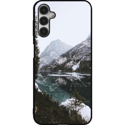 Coque Samsung Galaxy A14 5G - Silicone rigide noir Winter 22 snowy mountain and lake