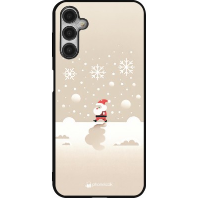 Coque Samsung Galaxy A14 5G - Silicone rigide noir Noël 2023 Minimalist Santa