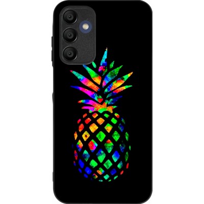 Coque Samsung Galaxy A15 - Silicone rigide noir Ananas Multi-colors