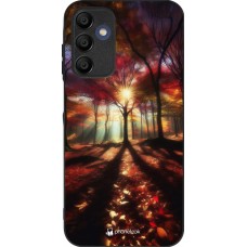 Coque Samsung Galaxy A15 - Silicone rigide noir Automne doré glare