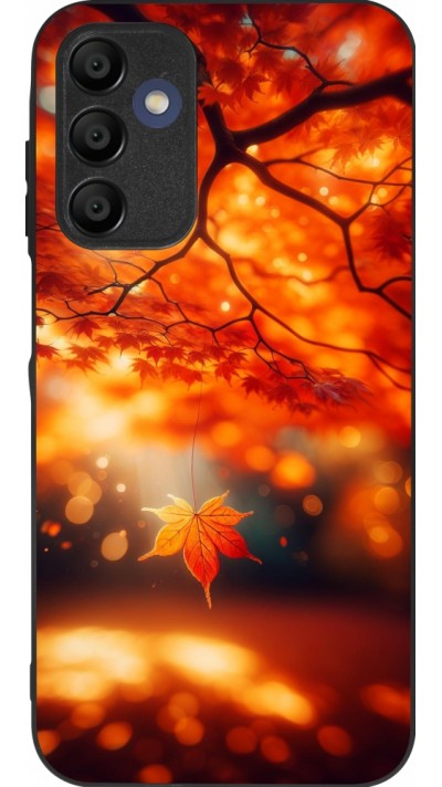 Coque Samsung Galaxy A15 - Silicone rigide noir Automne Magique Orange