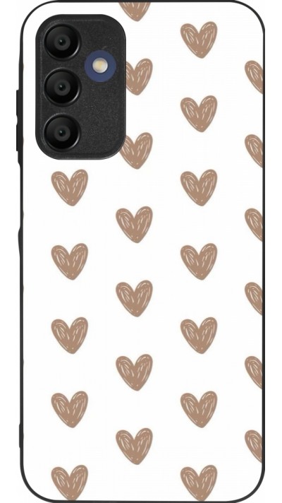 Coque Samsung Galaxy A15 - Silicone rigide noir Autumn 2024 brown hearts