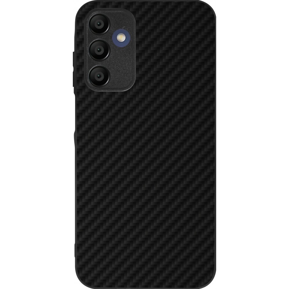 Coque Samsung Galaxy A15 - Silicone rigide noir Carbon Basic