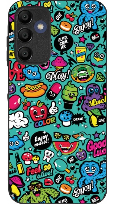 Coque Samsung Galaxy A15 - Silicone rigide noir Cartoons old school