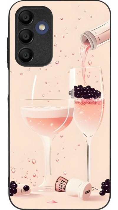 Coque Samsung Galaxy A15 - Silicone rigide noir Champagne Pouring Pink