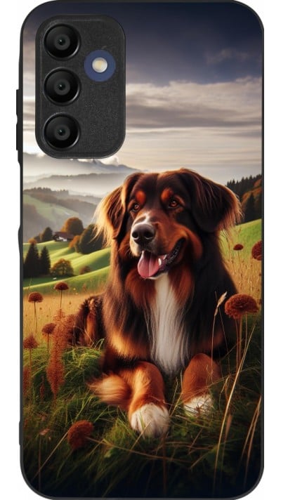 Coque Samsung Galaxy A15 - Silicone rigide noir Chien Campagne Suisse