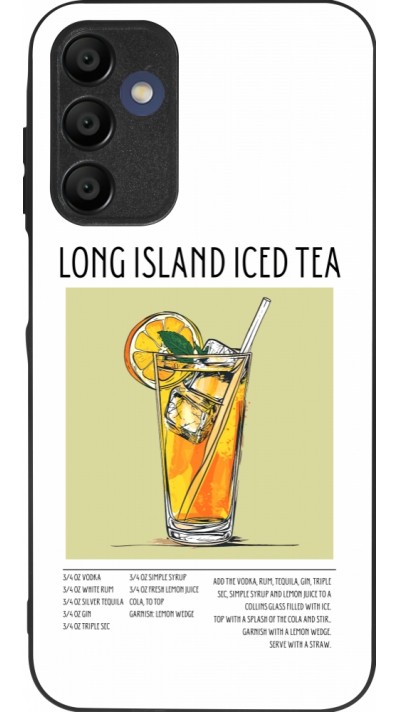 Coque Samsung Galaxy A15 - Silicone rigide noir Cocktail recette Long Island Ice Tea