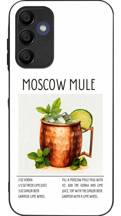 Coque Samsung Galaxy A15 - Silicone rigide noir Cocktail recette Moscow Mule