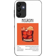 Coque Samsung Galaxy A15 - Silicone rigide noir Cocktail recette Negroni