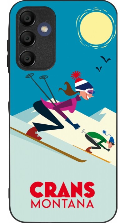 Coque Samsung Galaxy A15 - Silicone rigide noir Crans-Montana Ski Downhill