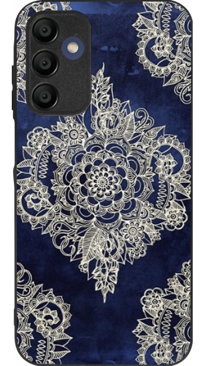 Coque Samsung Galaxy A15 - Silicone rigide noir Cream Flower Moroccan