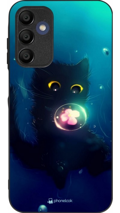 Coque Samsung Galaxy A15 - Silicone rigide noir Cute Cat Bubble