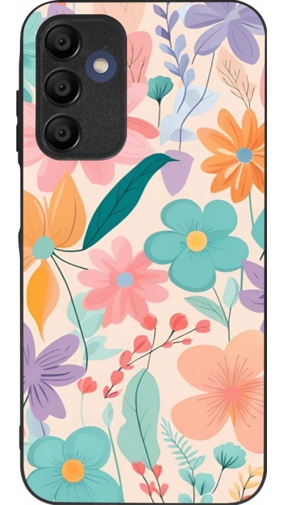 Coque Samsung Galaxy A15 - Silicone rigide noir Easter 2024 spring flowers