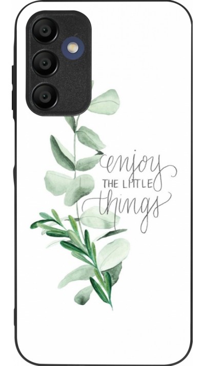 Coque Samsung Galaxy A15 - Silicone rigide noir Enjoy the little things