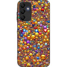 Coque Samsung Galaxy A15 - Silicone rigide noir Emoji mixed