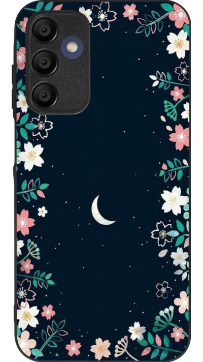 Coque Samsung Galaxy A15 - Silicone rigide noir Flowers space