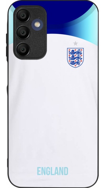 Coque Samsung Galaxy A15 - Silicone rigide noir Maillot de football Angleterre 2022 personnalisable