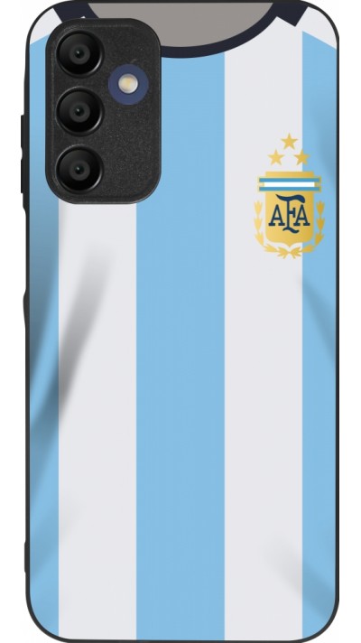 Coque Samsung Galaxy A15 - Silicone rigide noir Maillot de football Argentine 2022 personnalisable