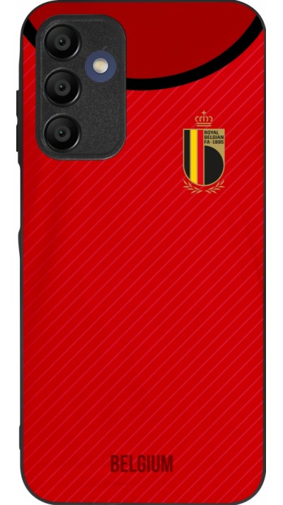 Coque Samsung Galaxy A15 - Silicone rigide noir Maillot de football Belgique 2022 personnalisable