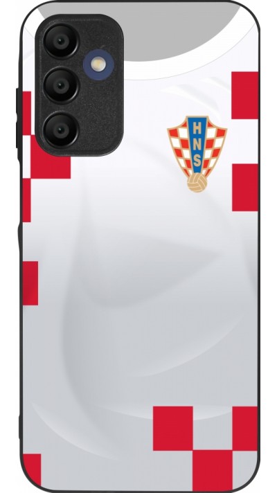 Coque Samsung Galaxy A15 - Silicone rigide noir Maillot de football Croatie 2022 personnalisable