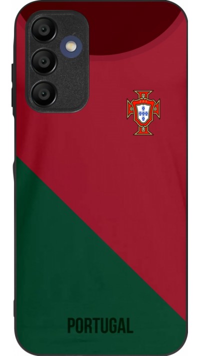 Coque Samsung Galaxy A15 - Silicone rigide noir Maillot de football Portugal 2022