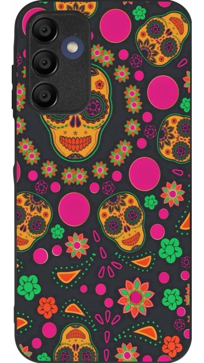 Coque Samsung Galaxy A15 - Silicone rigide noir Halloween 22 colorful mexican skulls