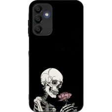 Coque Samsung Galaxy A15 - Silicone rigide noir Halloween 2023 rose and skeleton