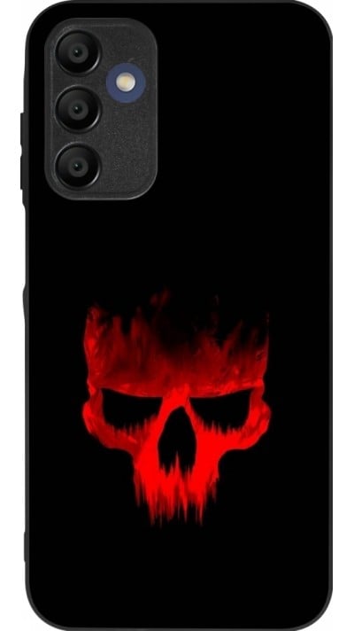 Coque Samsung Galaxy A15 - Silicone rigide noir Halloween 2023 scary skull