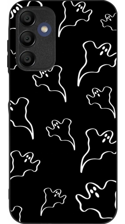 Coque Samsung Galaxy A15 - Silicone rigide noir Halloween 2024 black and white ghosts