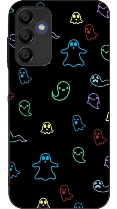 Coque Samsung Galaxy A15 - Silicone rigide noir Halloween 2024 colorful ghosts