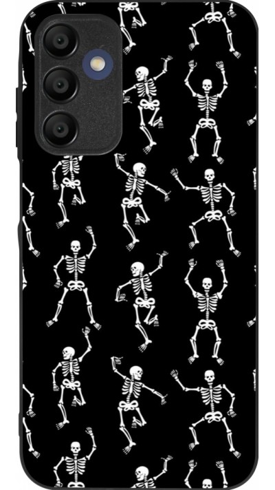 Coque Samsung Galaxy A15 - Silicone rigide noir Halloween 2024 dancing skeleton