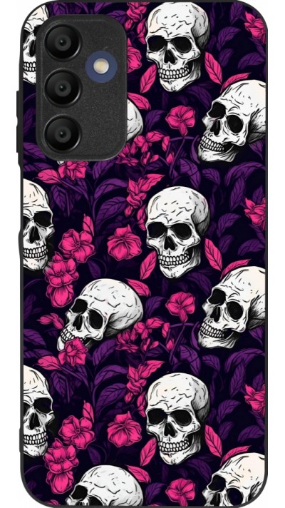 Coque Samsung Galaxy A15 - Silicone rigide noir Halloween 2024 romantic skulls