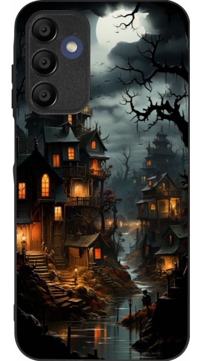 Coque Samsung Galaxy A15 - Silicone rigide noir Halloween 2024 scary town