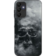 Coque Samsung Galaxy A15 - Silicone rigide noir Halloween 2024 smoky skull