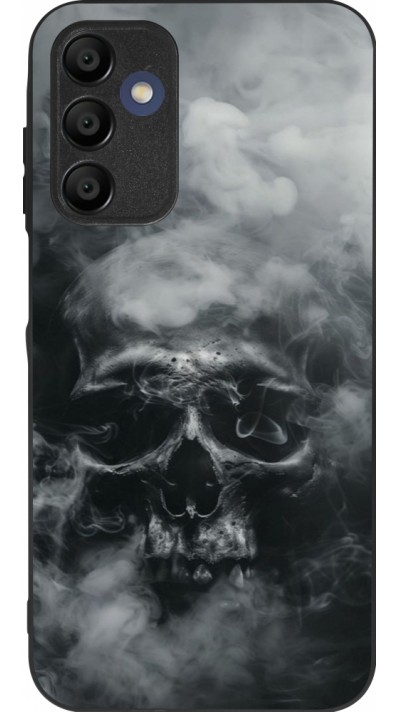 Coque Samsung Galaxy A15 - Silicone rigide noir Halloween 2024 smoky skull