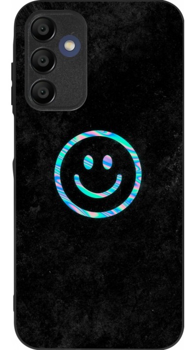 Coque Samsung Galaxy A15 - Silicone rigide noir Happy smiely irisé