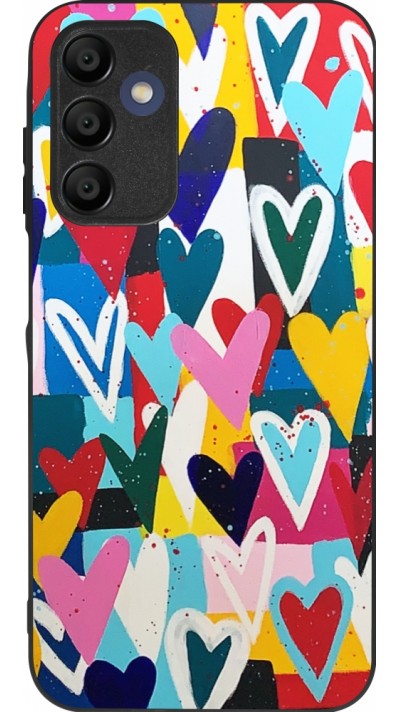 Coque Samsung Galaxy A15 - Silicone rigide noir Joyful Hearts