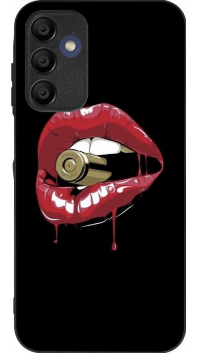 Coque Samsung Galaxy A15 - Silicone rigide noir Lips bullet